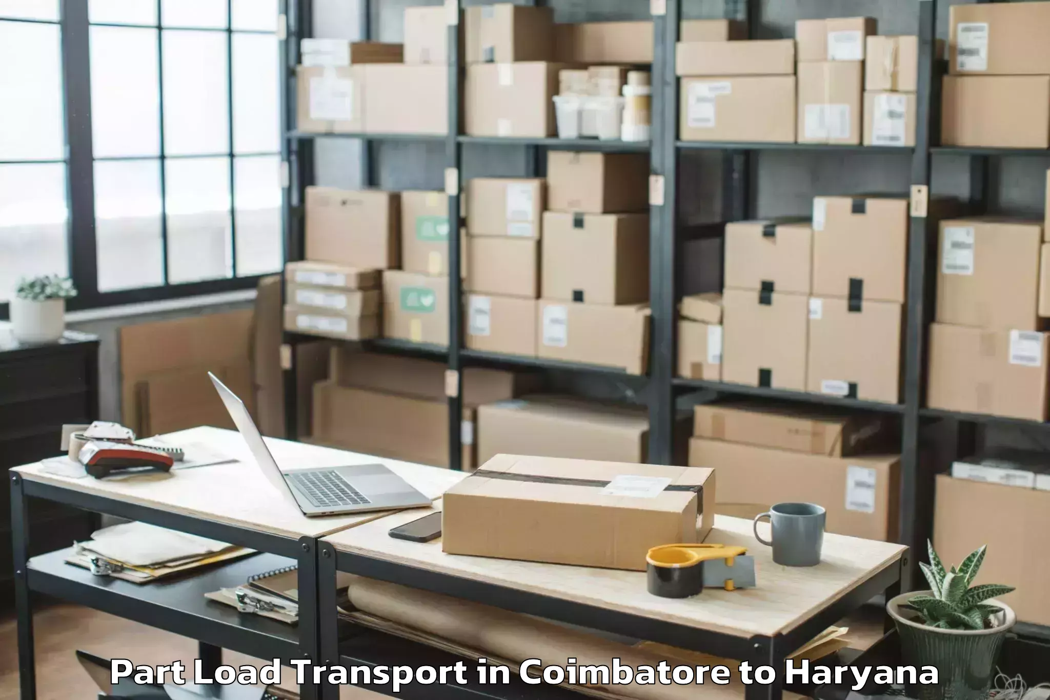 Book Coimbatore to Faridabad Part Load Transport Online